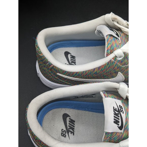 Nike SB Mens 6.5 Check Solar Rainbow Skateboard Low Top Sneakers 867301-910 - Picture 6 of 8